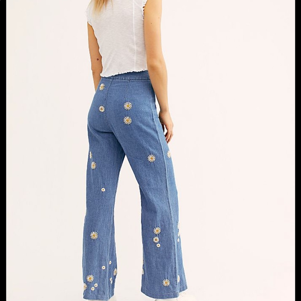 NWT Free People Dixie floral jeans sz 25 - Picture 6 of 11